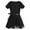 Black, variant on Yartina Kids Girls Short Sleeves Ballet Dance Gymnastics Leotard Clothing with Tied Skirt Pink 3XL