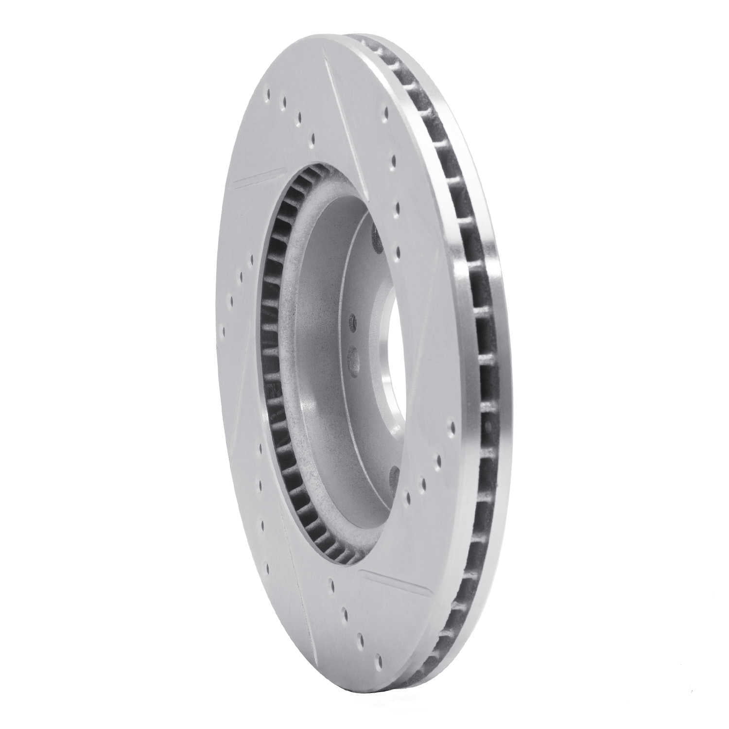 Dynamic Friction Company 631-03055L DFC Brake Rotor - Drilled And Slotted - Silver