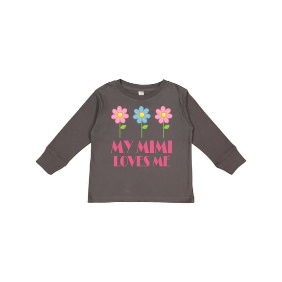 Inktastic Mimi Loves Me Daisies Girls Long Sleeve Toddler T-Shirt