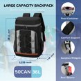 thumbnail image 3 of Baxlen 50-Cans Insulated Backpack Cooler, 36L Leakproof Soft Cooler Bag with 20-Hour Ice Retention, Black, 3 of 3