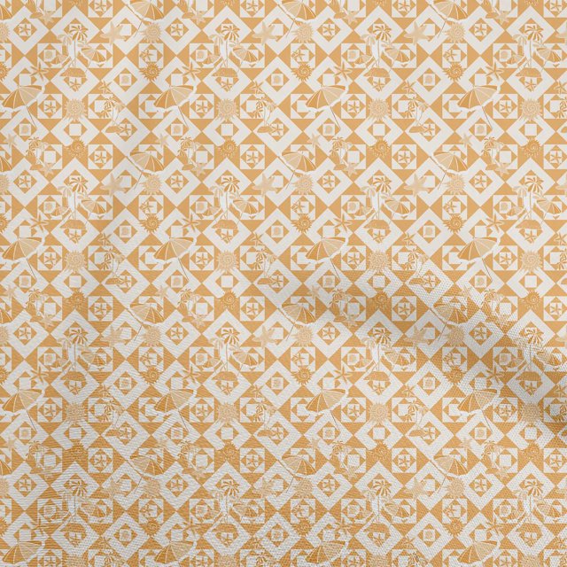 oneOone Polyester Spandex Orange Fabric Beach Sewing Craft Projects Fabric Prints By Yard 56 Inch Wide