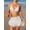 White, variant on Women Solid Halter Neck Triangle Spaghetti Strap Bikini 3-Piece Set For Summer Beach