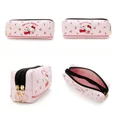 thumbnail image 1 of Estuche para lápices de PU para estudiantes estilo Kuromi de la serie Sanrio con gran capacidad y doble cremallera, bolsa de viaje para guardar brochas de maquillaje con forma de corazón para niñas, 1 of 5