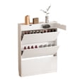 thumbnail image 5 of Narrow Shoe Cabinet, Shoe Cabinet with 3 Flip Drawers, Shoe Storage Cabinet for Entryway, 4-Tiers Freestanding Shoe Cabinet Organizer, Shoe Rack with Legs, White-White, 5 of 8