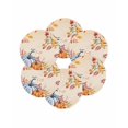 thumbnail image 7 of 13 Inch Round Placemats Set of 6, Orange Blue Hello Fall Non Slip Heat Insulation PP Table Mats, Thanksgiving Pumpkin Maple Leaf Washable Place Mats for Kitchen Dining Party Table Decor, 7 of 7