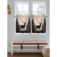 thumbnail image 7 of Half Window Curtain 36 Inches Long, Vintage Forest Deer Window Treatment Curtain Drapes, Rustic Country Wildlife Woodland Small Tier Curtains for Bathroom Over Sink, 27.5"x36", 2 Panels, 7 of 7