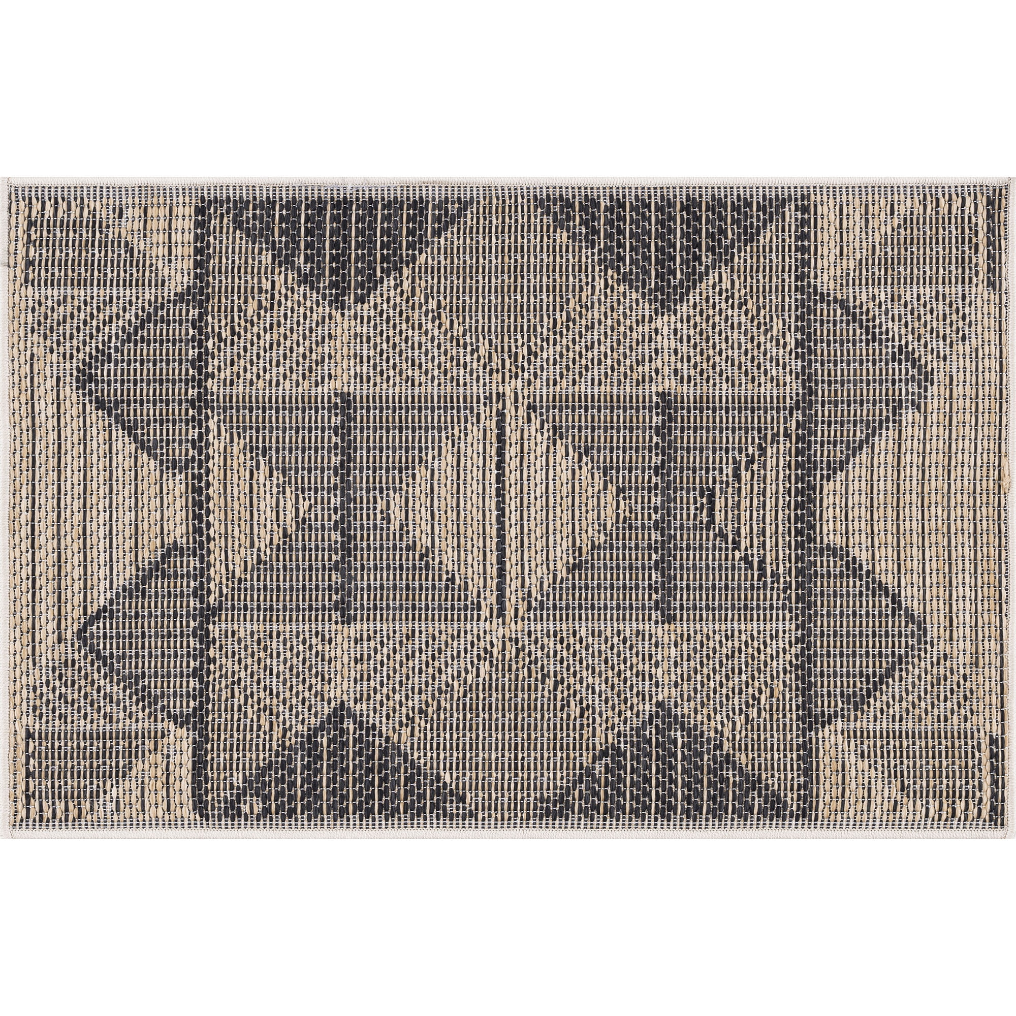 Bliss Rugs Bailey Transitional 2' x 3' Black and Natural Indoor Outdoor Area Rug