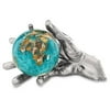 Kalifano Bahama Blue 4-in. World In Your Hand Gemstone Globe