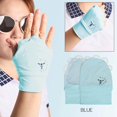 thumbnail image 4 of facefd Gant de Golf Rafraîchissant Femmes Hommes Conduite Pêche Gants Protection UV L Bleu Droit, 4 of 5
