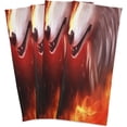 thumbnail image 2 of Dreamtimes Fire White Wolf Kitchen Towels, 18 x 28 Inch Super Soft and Absorbent Dish Cloths for Washing Dishes, 4 PCS Reusable Multi-Purpose Microfiber Hand Towels for Kitchen, 2 of 7