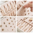 thumbnail image 3 of LotFancy Jewelry Organizer Box for Women, White Portable Jewelry Case for Girle, Double Layer, 3 of 7