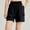 Black, variant on CheerKidz Shorts for Women's Casual Above the Knee Length Elastic Waist Solid Color Shorts Lightweight Summer Half Short Pants with Pockets(Black,2XL)
