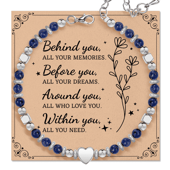 Cross Beaded LAZULI Bracelets for Women, Friendship Bracelets Birthday Gifts for Women Mom Daughter Wife Sister Coworker Friend on Christmas Thanksgiving