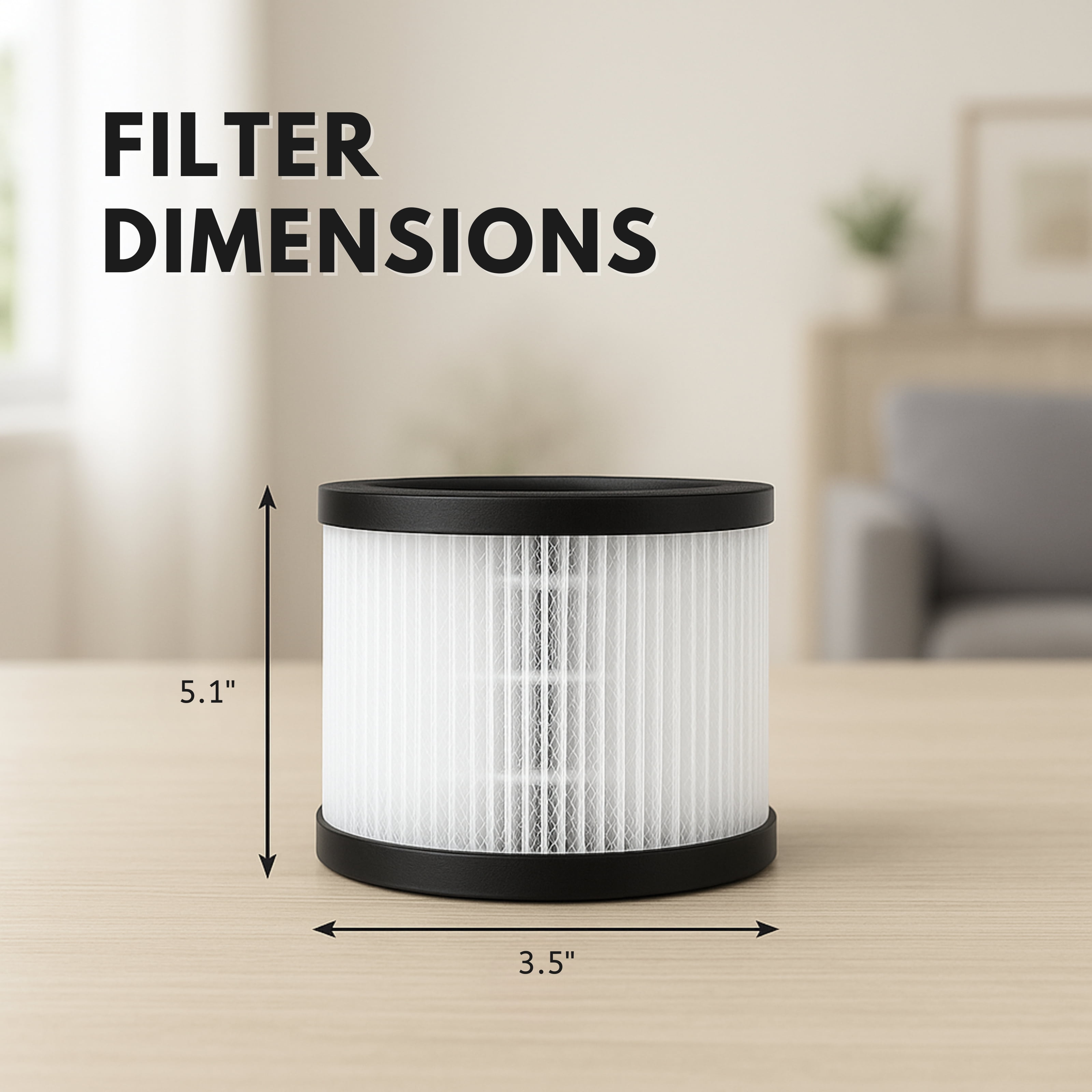 BS-03 HEPA Filter Replacement Compatible with Partu Air Purifier 3 Packs