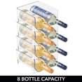 thumbnail image 2 of mDesign Stackable Plastic 2 Bottle Refrigerator Wine Rack Holder - 4 Pack, Clear, 2 of 9