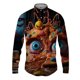 thumbnail image 3 of Camisas de manga larga con estampado 3D de pizza para hombre, camisas de hip-hop de calle de primavera y otoño, blusas góticas casuales de moda para hombre Y2k, 3 of 5