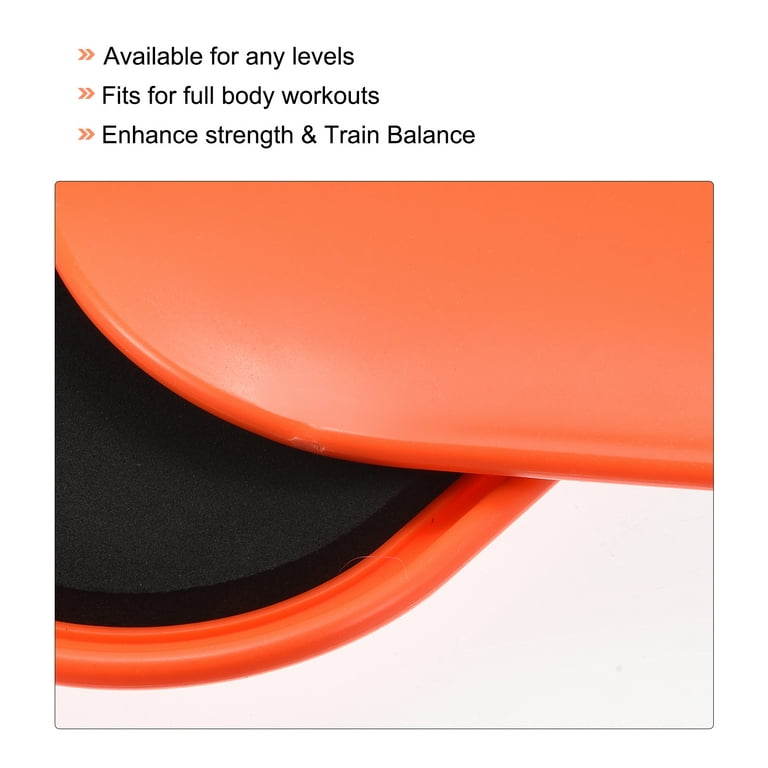 Uxcell Exercise Core Sliders, Oval Glider Discs with Feet Covers, Dual  Sided, Home Gym, Orange 