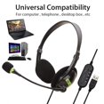 thumbnail image 1 of Pc Interface Usb Headset Headphone Office Customer Aviation Headset With Wheat, 1 of 5