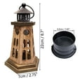 thumbnail image 2 of Vintage Decorative Lantern Candle Holder Wooden Rustic Farmhouse Wedding Centerpiece Lantern for Table Top Mantle Wall Hanging Display Party Home Decor Indoor Outdoor Christmas, 2 of 4