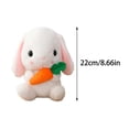 thumbnail image 2 of 8.6”Rabbit Soft Toy，Sitting Lop Eared Rabbit  Easter White Rabbit Stuffed Bunny Animal with Carrot Soft Lovely Realistic Long-Eared Standing Pink Plush Toys, 2 of 4
