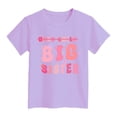 thumbnail image 4 of Wxirdiow T-Shirts for Girls Girl's Graphic Print Tee Shirt Round Neck Short Sleeve T Shirts Summer Cute Trendy Tops Purple Size,9-10 Years, 4 of 4