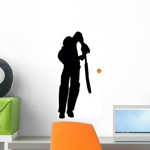 Cricket Silhouette Wall Decal by Wallmonkeys Peel and Stick Graphic (18 in H x 9 in W) WM289846