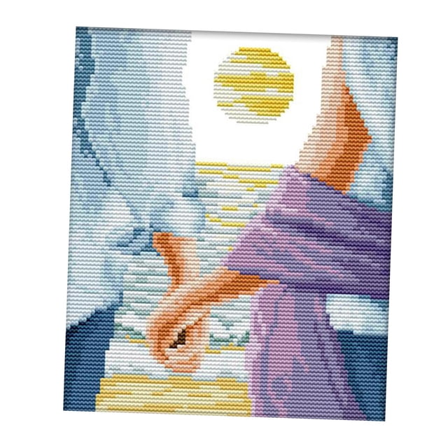 Counted Cross Stitch s Stamped with Pattern Cloth Needlepoint Starter for 14CT