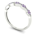 thumbnail image 2 of 0.1 ct Brilliant Round Cut Simulated Alexandrite 18K White Gold Stackable Band SZ 8.5, 2 of 6