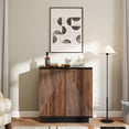 thumbnail image 2 of OAKHAM Modern Sideboards with 3-Levels Adjustable Shelves, Walnut, 2 of 8