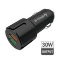 thumbnail image 4 of 30W Ultra Fast Charging Dual USB Port (2.4A & Quick Charge 3.0) Car Charger for Samsung Galaxy S20 FE, S20, S20+ Plus, S20 Ultra - Black, 4 of 7