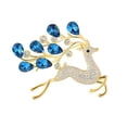 thumbnail image 1 of Women Brooch Small Deer Design Stable Pin with Rhinestone Inlay Dazzling Sweater Suit Coat Dress Badge Outfit Accessory, 1 of 8