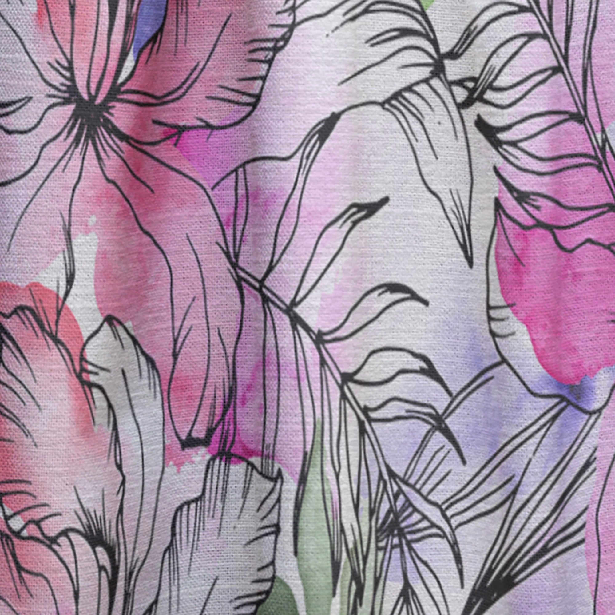 Designart 'Tropical Bright Mood IX' Floral Curtain Panel