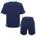 thumbnail image 6 of Gubotare Boy Outfits Boys Loose Athletic Short-Sleeve Shirt and Active Mesh Shorts Set,7-8 Years Dark Blue, 6 of 9