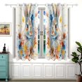 thumbnail image 2 of Watercolor Rabbit Leaves Curtains Grommet Black Out 54 Inch Length Curtain Drapes for Bedroom Living Room 2 panels set, 2 of 5