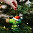 thumbnail image 3 of Lilgiuy 26 Green Alphabet Ornaments for Christmas Tree Initial Letter Xmas Tree Pendant with Xmas Hat Mini Monogram Hanging Decorations for Christmas Tree Birthday Party Gifts DIY Decor (T), 3 of 4