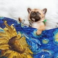 thumbnail image 3 of Yiaed Whimsical Sunflowers Night Sky Print Dog Blankets-Cat Blanket Washable for Couch Protection,Puppy Blanket, Soft Plush Reversible Throw Furniture Protector-Large, 3 of 8