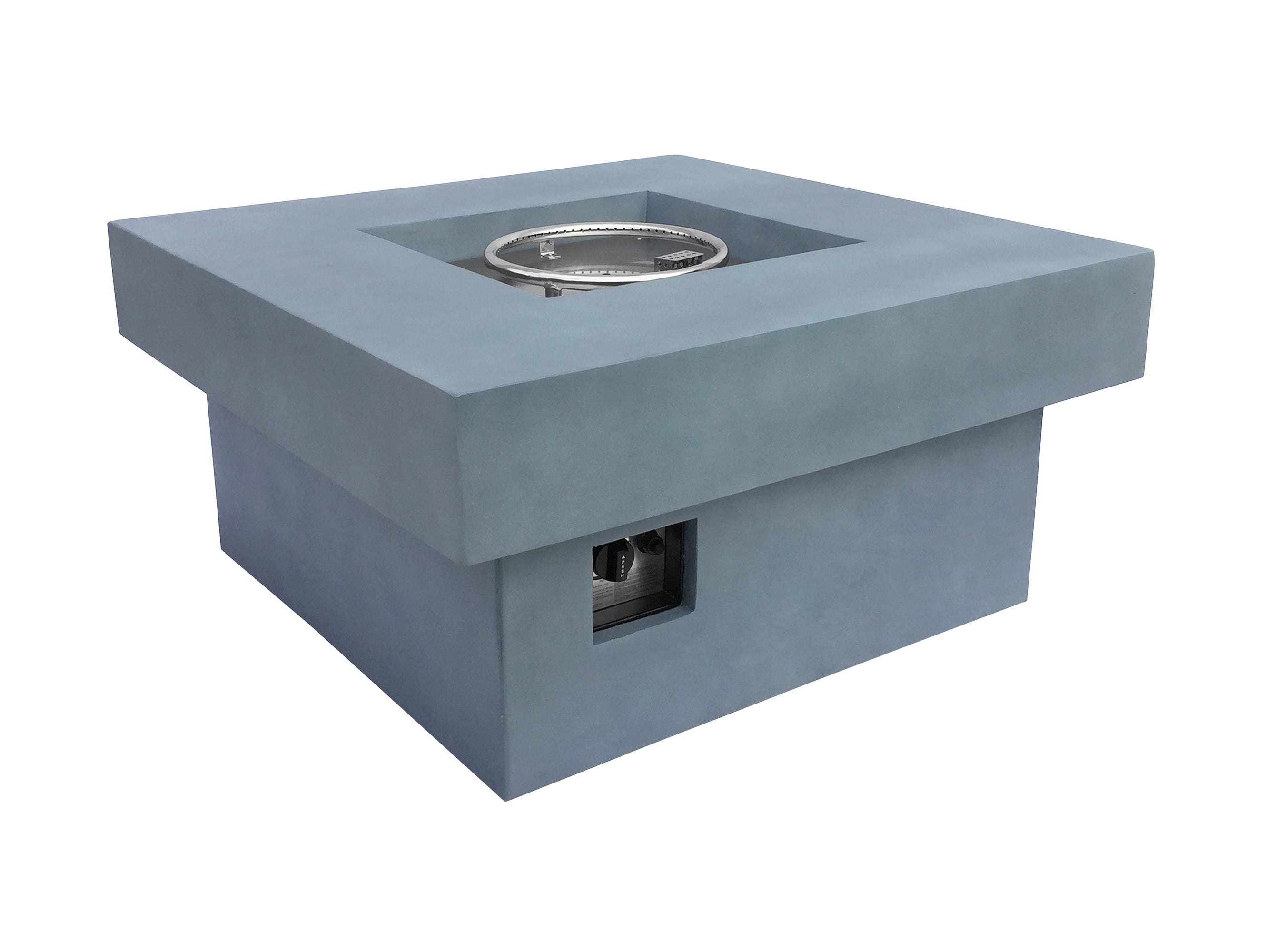 Armen Living Marquee Outdoor Patio Firepit in Light Grey with Concrete Texture Finish by Armen Living