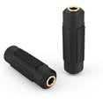 thumbnail image 1 of wonima02 CableCreation 2 Pack 3.5mm Stereo Jack to 3.5mm Female to Female Audio Adapter Coupler Gold Plated for Stereo Cable, Speakers and Headphones, 1 of 1