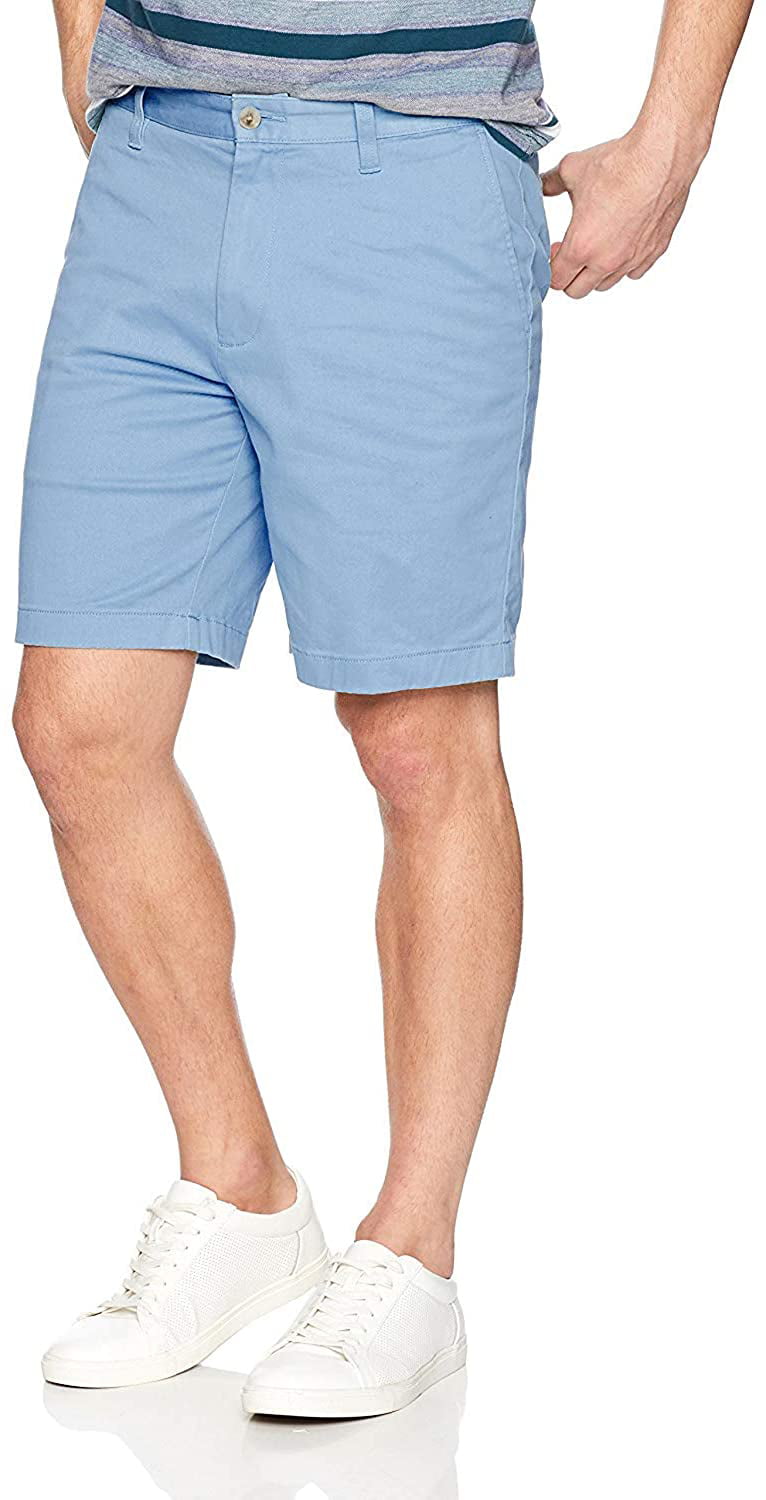 Nautica Mens Classic Fit Flat Front Stretch Solid Chino Deck Short