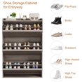 thumbnail image 4 of Shoe Cabinet with 3 Flip Drawers, Modern Shoe Storage for Entryway, Wooden Shoe Organizer Cabinet with Adjustable Shelf, Hidden Shoe Rack for Hallway, Living Room, Natural, 4 of 9