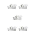 thumbnail image 1 of Decodeary Ceinture à Double Boucle Sans Fil en Vrac pour Jeans Femmes Look Soigné Ceinture Fête Punk Robe Blanche 110cm 5Set, 1 of 6