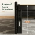 thumbnail image 4 of Amolife Queen Size Faux Leather Platform Bed Frame with 3 Storage Drawers and Wooden Slats, Black, 4 of 7