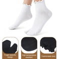 thumbnail image 5 of Tabi Socks, 4 Pairs Cotton Split Toe Socks Elastic Flip Flop Sock for Women Men Unisex(Black, Grey), 5 of 7