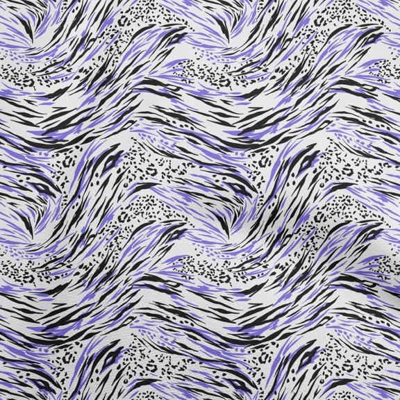 oneOone Polyester Spandex Purple Fabric Animal Skin Sewing Craft Projects Fabric Prints By Yard 56 Inch Wide