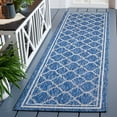 thumbnail image 3 of SAFAVIEH Courtyard Claudia Geometric Indoor/Outdoor Runner Rug, Navy/Grey, 2'3" x 8', 3 of 9