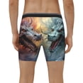 thumbnail image 4 of Picia White And Red Storm Dragon Pattern Men's Athletic Long Leg Briefs , Performance Stretch Underwear，Moisture-Wicking, 4 of 7