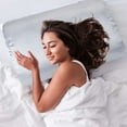 thumbnail image 4 of Deago 2 Pack Satin Pillowcase for Hair and Skin, Super Soft and Cooling Similar to Silk Pillow Cases Cover with Elastic Band for Women Men(20"x35" King Size, White), 4 of 8