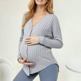 thumbnail image 2 of UYYX Maternity Clothes Fall Maternity Tops Fall Women'S Nursing Sweater Long Sleeves Maternity Tops Casual Clothes S, 2 of 6
