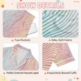 thumbnail image 4 of FORMRS Kids Short Sleeve Top and Pants Pajama Set Unisex Satin 2-Piece Sleepwear, Sizes 5-6Y, Wavy Striped, 4 of 8