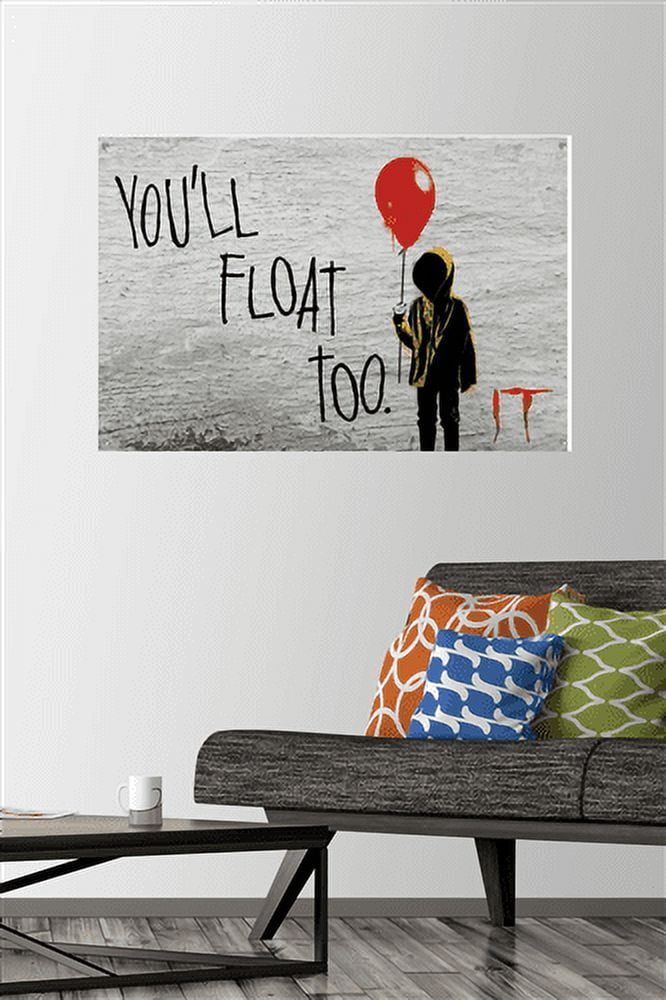IT - Float Wall Poster with Push Pins, 22.375" x 34"